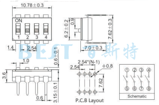編碼開關LDS80X參考圖紙 編碼開關LDS80X參考圖紙